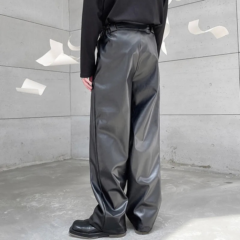 PU Leather Baggy Pants