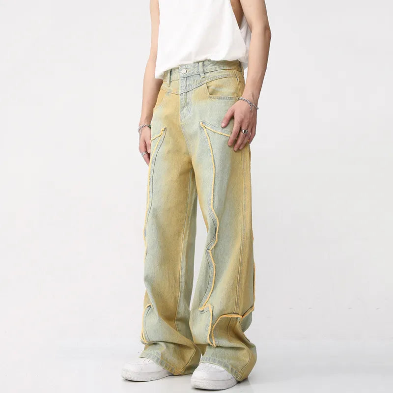 Gradient Straight Denim Jeans