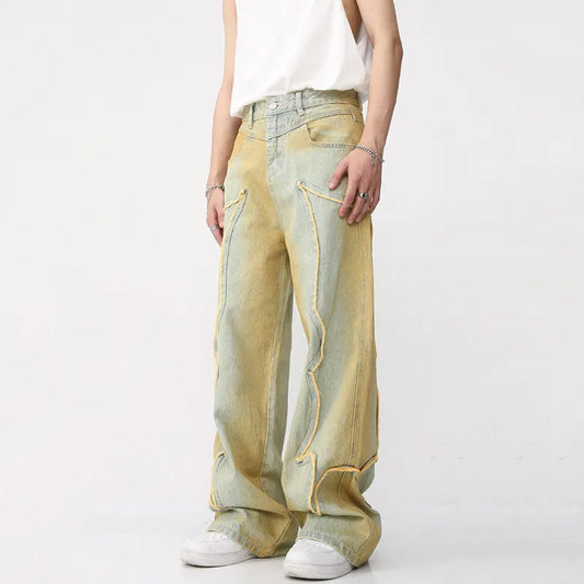 Gradient Straight Denim Jeans