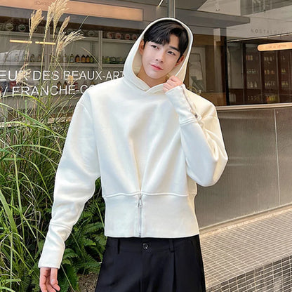 Fleece Hoodie With Shoulder Pads