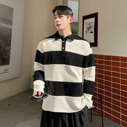 Contrast Color Long Sleeve Tee