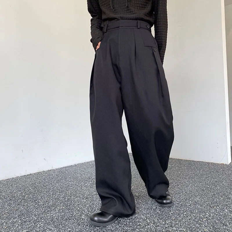 Thickened Wide Leg Pants With Belt